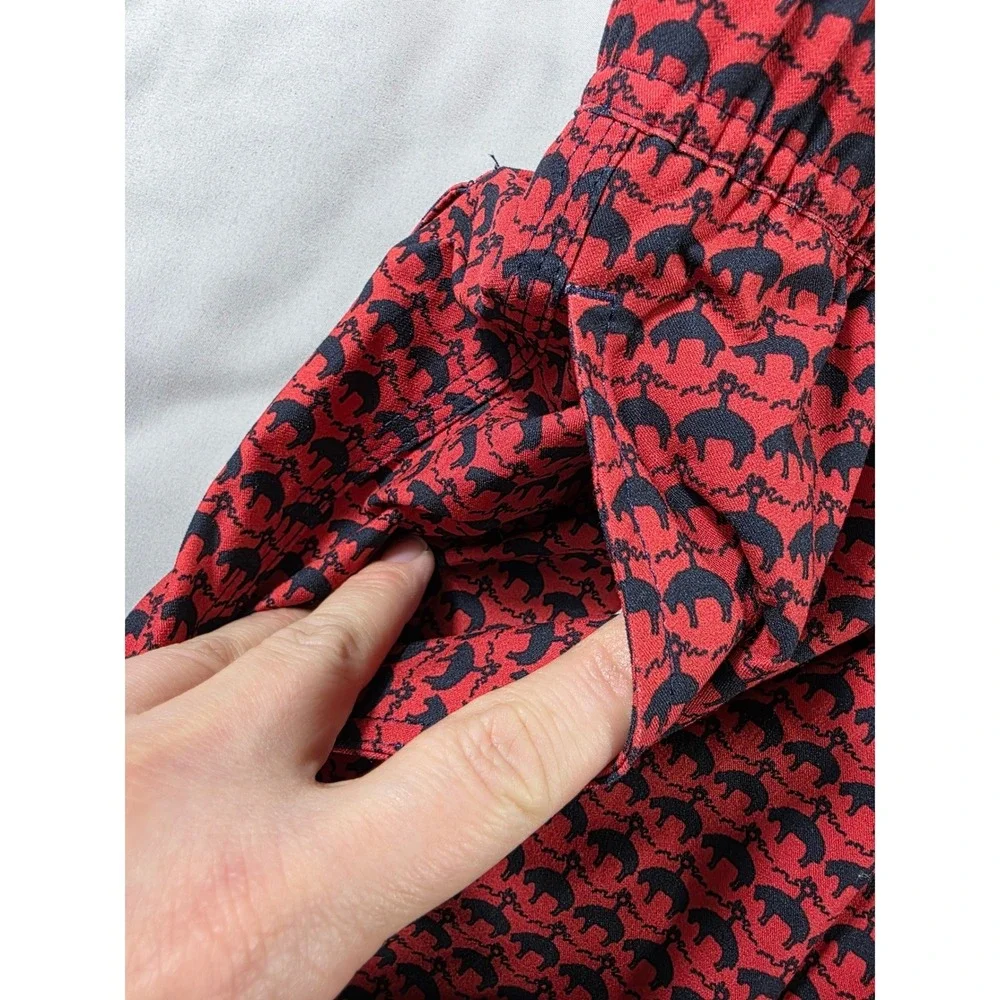 Brooks Brothers Swim Trunks Men Small All Over Print Logo Mesh Lined 5